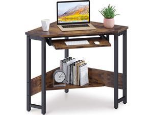 XXXDXDP Wood Desktop Computer Desk with Keyboard Tray PC Laptop D