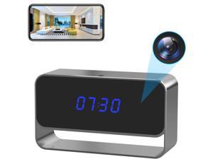 GooSpy Hidden Camera Clock WiFi Spy Camera FHD1080P Wireless Secret Nanny Cam Small Surveillance Security Cams Enhanced Night Vision Motion Detection Alert