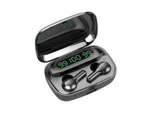 Zhhcyyds Bluetooth Headphones True Wireless Earbuds 60H Playback LED Power Display Earphones with Wireless Charging Case Earbuds with Mic for TV Smart Phone Computer Laptop Sports portable battery