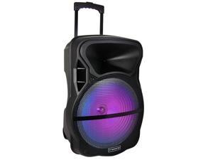 Trexonic Portable Bluetooth Speaker with LED Lighting, Black, TRX-15D