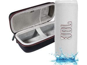 JBL Flip 6 - Waterproof Portable Bluetooth Speaker, Powerful Sound and deep bass, IPX7 Waterproof, 12 Hours of Playtime with Megen Hardshell Case - White