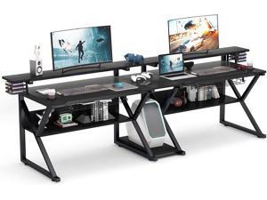 tribesigns gaming desk with monitor riser