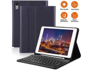 Keyboard Case for iPad 10th Generation 10.9 inch 2022 Model A2696 A2757 A2777, Wireless Detachable Keyboard with Protective Cover with Pencil Holder Blue