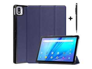 TCL Tab 10s 101 inch 9080G Case 2021 Trifold Slim Smart Stand Cover Hard Shell for 80 Nokia Tablet T10 2022 Release with Universal Stylus Pen Blue