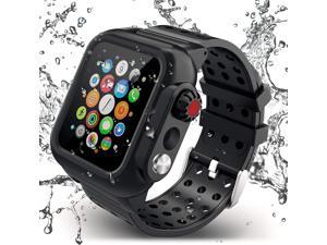 Waterproof Case for Apple Watch Series 654 SE 44mm IP68 Certified Waterproof Shockproof Impact Resistant Apple iWatch Full Body Protective Case with Builtin Screen Protector