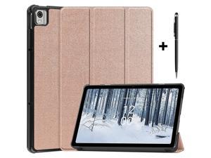 Case for Nokia T21 Case 104 Inch 2022 Trifold Slim Smart Stand Cover Hard Shell for Nokia T21 104 Tablet 2022 Release with Universal Stylus Pen Rose Gold