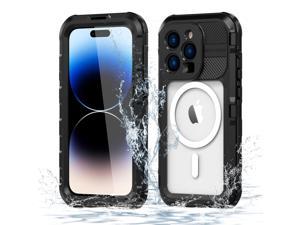 iPhone 14 Pro Max Waterproof Case MagSafe Compatible Builtin Screen Protector IP68 Underwater Dustproof 360 Full Body Shockproof Protective Cover for iPhone 14 Pro Max