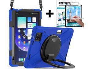 Case for Xiaomi Mi Pad 6  6 Pro 11 Inch 2023  Heavy Duty Protective Shockproof Cover with S Pen Holder  Hand Strap  Kickstand and Shoulder Strap Blue