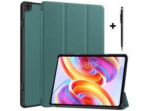 Case for TECLAST T50 11 inch  Tri fold Slim Lightweight Hard Shell Smart Protective Cover with MultiAngle Stand Universal Stylus Pen Dark Green