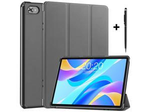 Case for Teclast M40 Plus 101 inch  P30S 101 inch  P40HD 101 inch Tri fold Slim Lightweight Hard Shell Smart Protective Cover with MultiAngle Stand Universal Stylus Pen Gray