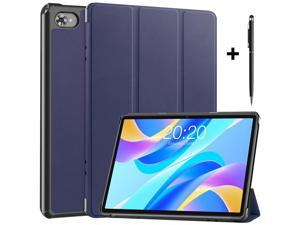 Case for Teclast M40 Plus 101 inch  P30S 101 inch  P40HD 101 inch Tri fold Slim Lightweight Hard Shell Smart Protective Cover with MultiAngle Stand Universal Stylus Pen Blue