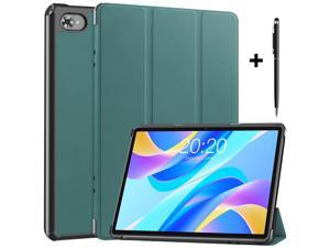 Case for Teclast M40 Plus 101 inch  P30S 101 inch  P40HD 101 inch Tri fold Slim Lightweight Hard Shell Smart Protective Cover with MultiAngle Stand Universal Stylus Pen Dark Green