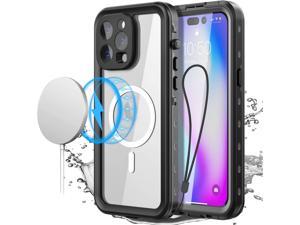 for iPhone 14 Pro Max Case Waterproof Compatible with Magsafe Magnetic Protective iPhone 14 Pro Max Phone Case Water Proof Mag Safe Magnet Shockproof Full Body Clear with Screen Protector