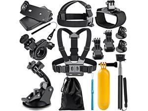 12 in 1 Action Camera Accessory Kit Compatible with GoPro Hero 12 11 10 9 8 7 6 5 4 GoPro Max GoPro Fusion Insta360 DJI Osmo Action Action 2 AKASO and more