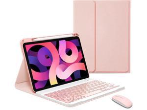 Keyboard Case with Wireless Mouse Combo for Xiaomi Pad 6  Pad 6 Pro 11 Inch 2023 Smart Folio Cover with Magnetic Detachable Wireless Keyboard and Mice Pink