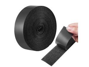 VEVOR 16 ft x 1.5 in Hook and Loop Tape Nylon Self Adhesive Strips Roll Black