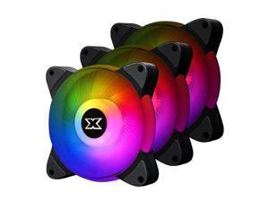 XIGMATEK Galaxy III Essential ARGB 120mm Silent Black Case Fan / Addressable RGB Support M/B SYNC / 3 Fan Pack