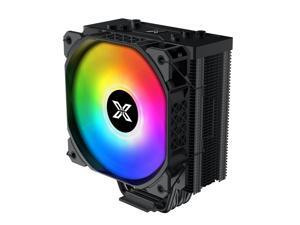 XIGMATEK Air Killer S Black CPU Air Cooler Black Nickel Plated Fins 4 Copper Heat-Pipes Direct Touch Technology PWM 12cm ARGB Fan Anti-Vibration Motor Minimizes Vibration And Noise