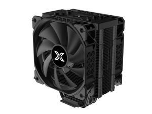 XIGMATEK Air Killer Twin Fan Black CPU Air Cooler Black Nickel Plated Fins 4Copper Heat-Pipes Direct Touch Technology PWM 12cm Fan
