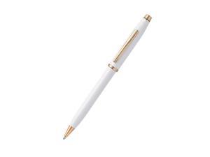 Century II White Lacquer/Rose Gold Ballpoint Pen