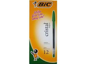 BiC Cristal Original Ballpoint Pen 12box  Medium Green