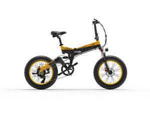 Bezior Electric Bike XF200 for Adults, Foldable 20" x 4.0 Fat Tire Electric Bicycle, 1000w Motor 48V 15Ah Removable Lithium Battery, 25MPH Snow Beach Mountain E-Bike Shimano 7-Speed Gear Ebikes Yellow