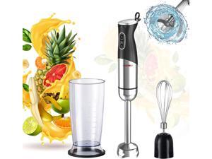 5 Core Hand Blender 500W 3-in-1 Multifunctional Electric Immersion Blender 8 Variable speed Stick Batidora Emersion Mixer, 600ml Mixing Beaker, Whisk Attachment, BPA Free