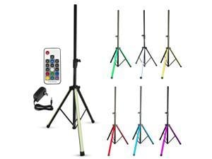 5 Core Speakers Stands with LED Lights Heavy Duty Height Adjustable Tripod PA Studio Monitor Holder for Large Speakers DJ Stand Para Bocinas SS HD LGT