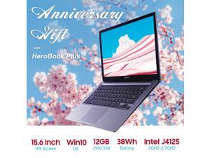 CHUWI New Upgrade 15.6 Inch  HeroBook Plus Laptop 12GB RAM & 256G SSD Intel Celeron J4125 Quad Core Windows 10 PC