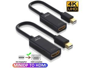 2 Pack Mini DisplayPort to HDMI Adaptor,AUBEAMTO Mini DP(Thunderbolt Compatible) to HDMI 4Kx2K Converter Gold-Plated Cord for MacBook Pro, MacBook Air, Mac Mini, Microsoft Surface Pro 3/4