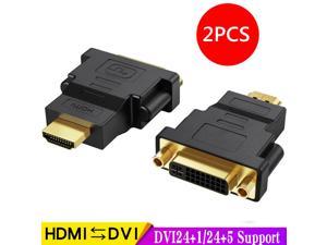 HDMI to DVI Adapter, AUBEAMTO [2-Pack] Bi-Directional HDMI Male to DVI Female Converter, 1080P DVI to HDMI Conveter, 3D for PS3,PS4,TV Box,Blu-ray,Projector,HDTV