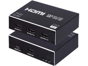 1x3 HDMI Splitter,AUBEAMTO 1 in 3 Out HDMI Splitter Audio Video Distributor Box Support 3D & 4K x 2K Compatible for HDTV, STB, DVD, PS3, Projector Etc