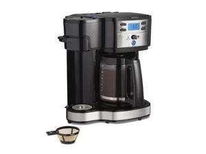 Hamilton Beach 2Way Programmable Coffee Maker SingleServe or 12 Cups Black 47650