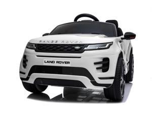 Kids Outdoor Toys 12V Electric Car with RC Ride On Cars with Open Doors Leather Seat Suspension Wheels MP4 Screen White Americas Toys Compatible with Land Rover