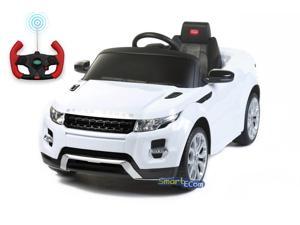 Americas Toys Ride On Car with RC  Electric 12V Battery Powered Car for Kid w Plastic Wheels Seat Belt Headlights MP3 Music Horn White Compatible with Land Rover
