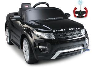 Americas Toys Ride On Car with RC  Electric 12V Battery Powered Car for Kid w Plastic Wheels Seat Belt Headlights MP3 Music Horn Black Compatible with Land Rover