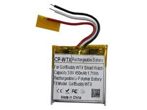 450mAh 38V Liion Polymer Battery Fit for Golf Buddy WTX  WTX Smart Watches