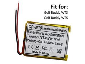 Fit for Golf Buddy WT3 WT5 Smart Watches Rechargeable Lithium Polymer LiPo Battery 320mAh