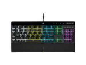 Corsair K55 RGB Pro Gaming Keyboard - Dynamic RGB Backlighting, Six Macro Keys with Elgato Stream Deck Software Integration, IP42 Dust and Spill Resistant, Detachable Palm Rest