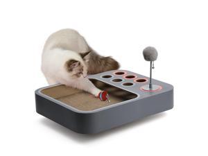 Boqii Board Game 3-in-1 Board Game for Playful Cats, All-in-one Interactive Toy for Cats, [3 Modes for Cats' Different Personalities] [Upgrade Plush Material] Interactive Cat Toys Balls, USB Charging