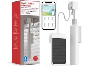 SwitchBot Blind Tilt Motorized Blinds - Smart Electric Blinds with Bluetooth Remote Control, Solar Powered, Light Sensing Control, Add SwitchBot Hub Mini to Make it Compatible with Alexa & Google Home