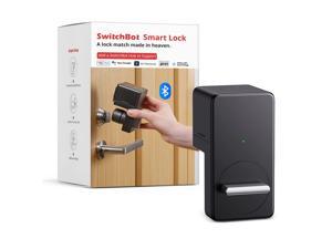 SwitchBot Smart Lock, Bluetooth Electronic Deadbolt, Keyless Entry Door Lock for Front Door, Compatible with WiFi Bridge (Sold Separately), Fits Your Existing Deadbolt,for Airbnbs Vacation Rentals