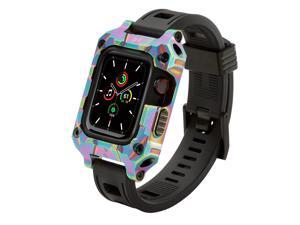 Rowe Tactical  Rowe Shield Apple Watch Case for Series 78 Size 45mm with ISOFrane Band  CNC Machined Aerospace Aluminum 6061T651 PVD Chameleon Iridescent