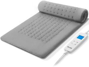 ALLJOY Electric Heating Pad for Back Pain and Cramps Relief, 12"x24" Extra Large Soft Heat Pad - Fast Heating Technology - Auto Shut Off - Moist & Dry Heat Therapy Options