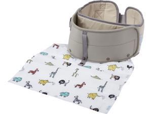 Primo LapBaby - Ergonomic, Adjustable, and Portable Infant Seating Aid for Travel, Feeding, and Working from Home with Animal Print Drop Cloth