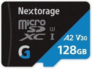 Nextorage G-Series 128GB A2 V30 CL10 Micro SD Card, microSDXC Memory Card for Nintendo-Switch, Steam Deck, Smartphones, Gaming, Go Pro, 4K Video, UHS-I U3, up to 100MB/s, with Adapter