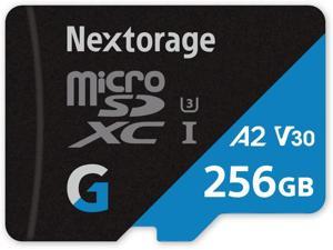 Nextorage G-Series 256GB A2 V30 CL10 Micro SD Card, microSDXC Memory Card for Nintendo-Switch, Steam Deck, Smartphones, Gaming, Go Pro, 4K Video, UHS-I U3, up to 100MB/s, with Adapter