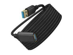 USB 3.0 Extension Cable - A-Male to A-Female Fast Data Transfer Extender Cord Black 0.5Meter