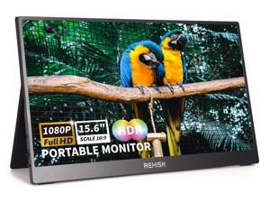 REHISK Portable Monitor 15.6 Inch IPS 1080P USB-C HDMI Computer D...