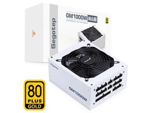 Segotep GM 1000W ATX 3.0 PCIE 5.0 80plus Gold Power Supply For PC Active PFC PC Power Source for RTX 4090 Gaming Mining Desktop (White)